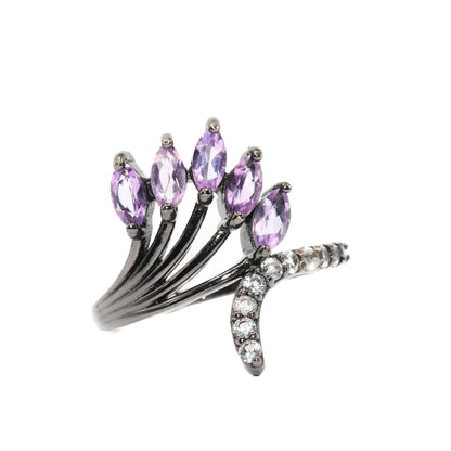 Ursula - Amethyst White Topaz Ring