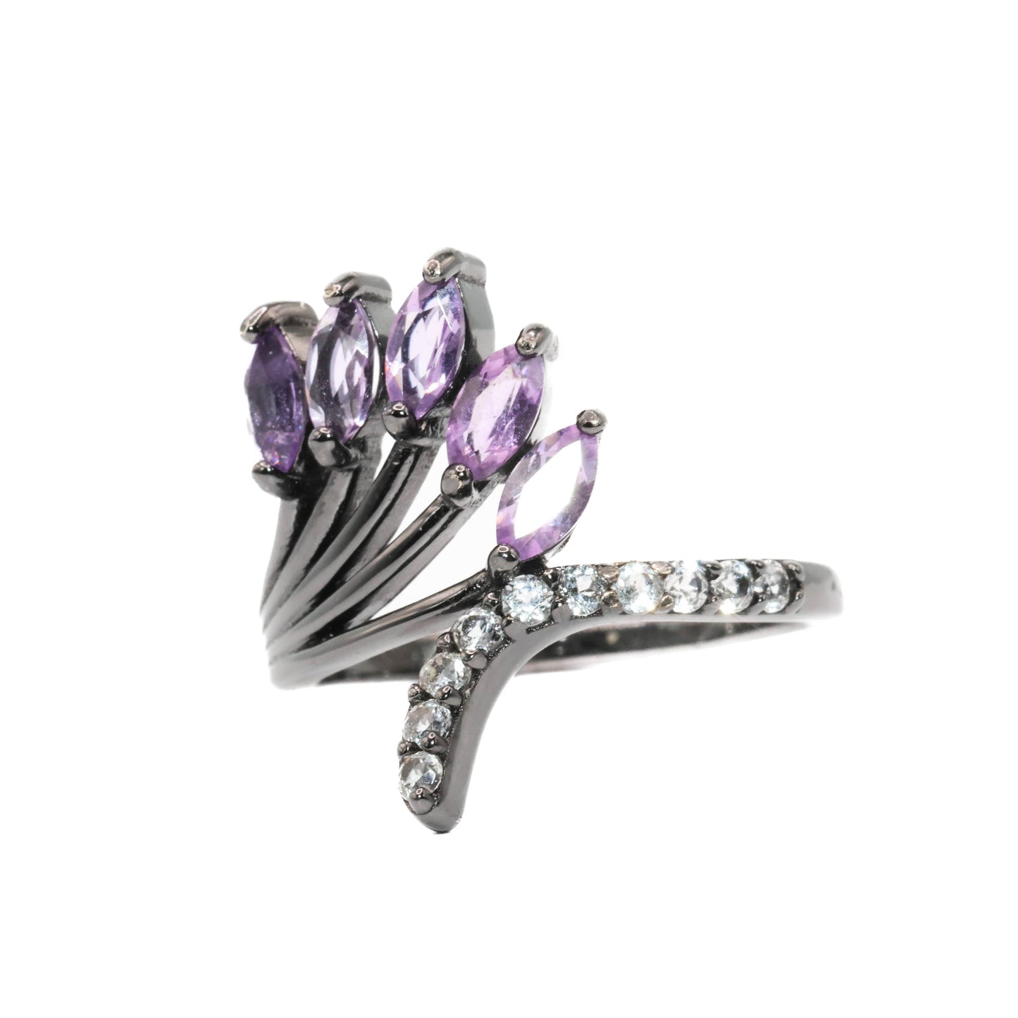 Ursula - Amethyst White Topaz Ring