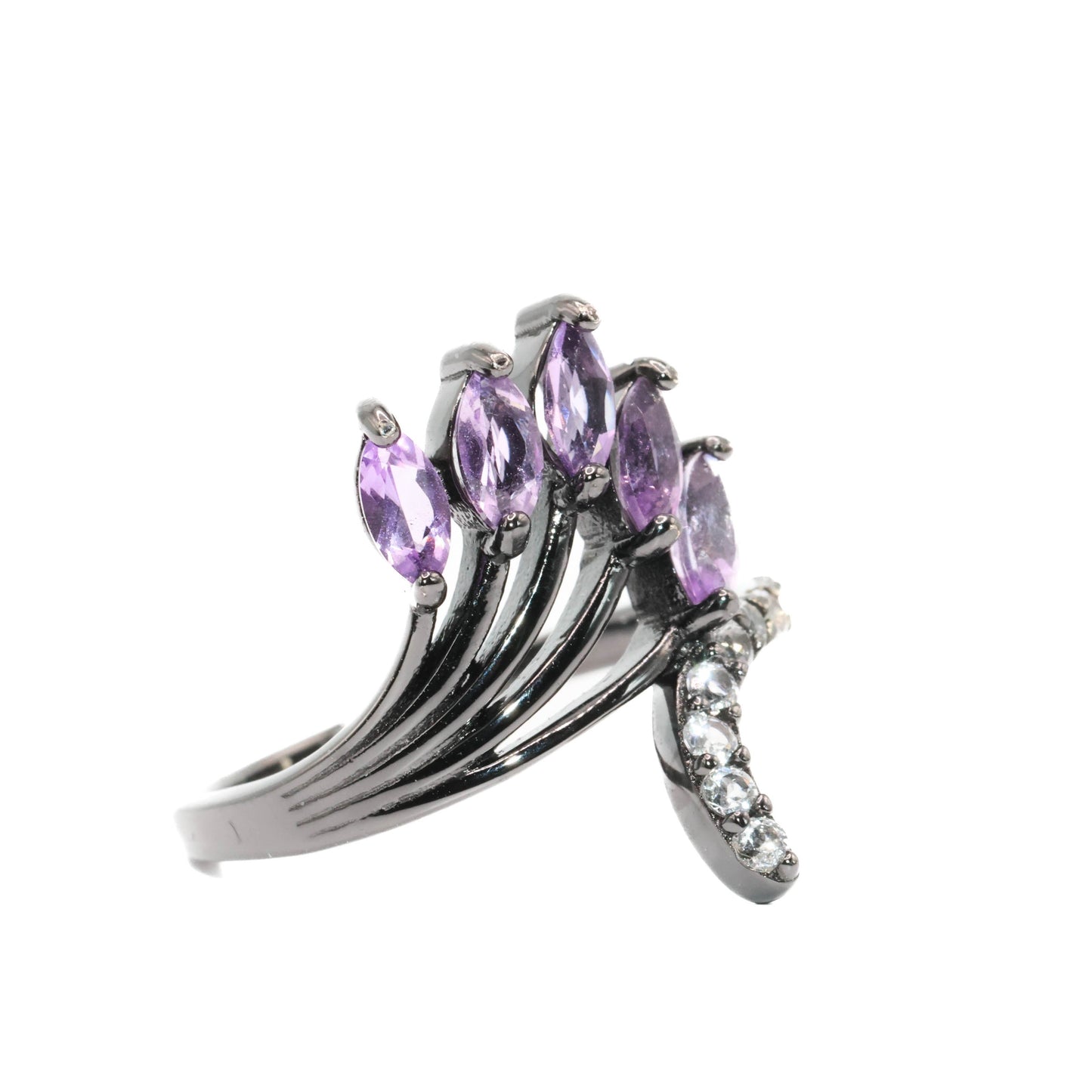 Ursula - Amethyst White Topaz Ring